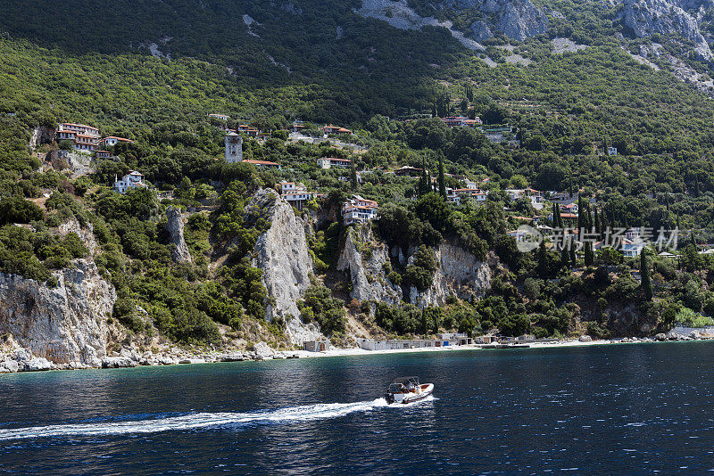 希腊Halkidiki, Athos的居民区